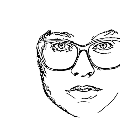 Clean vector line art portrait produced by the AI converter